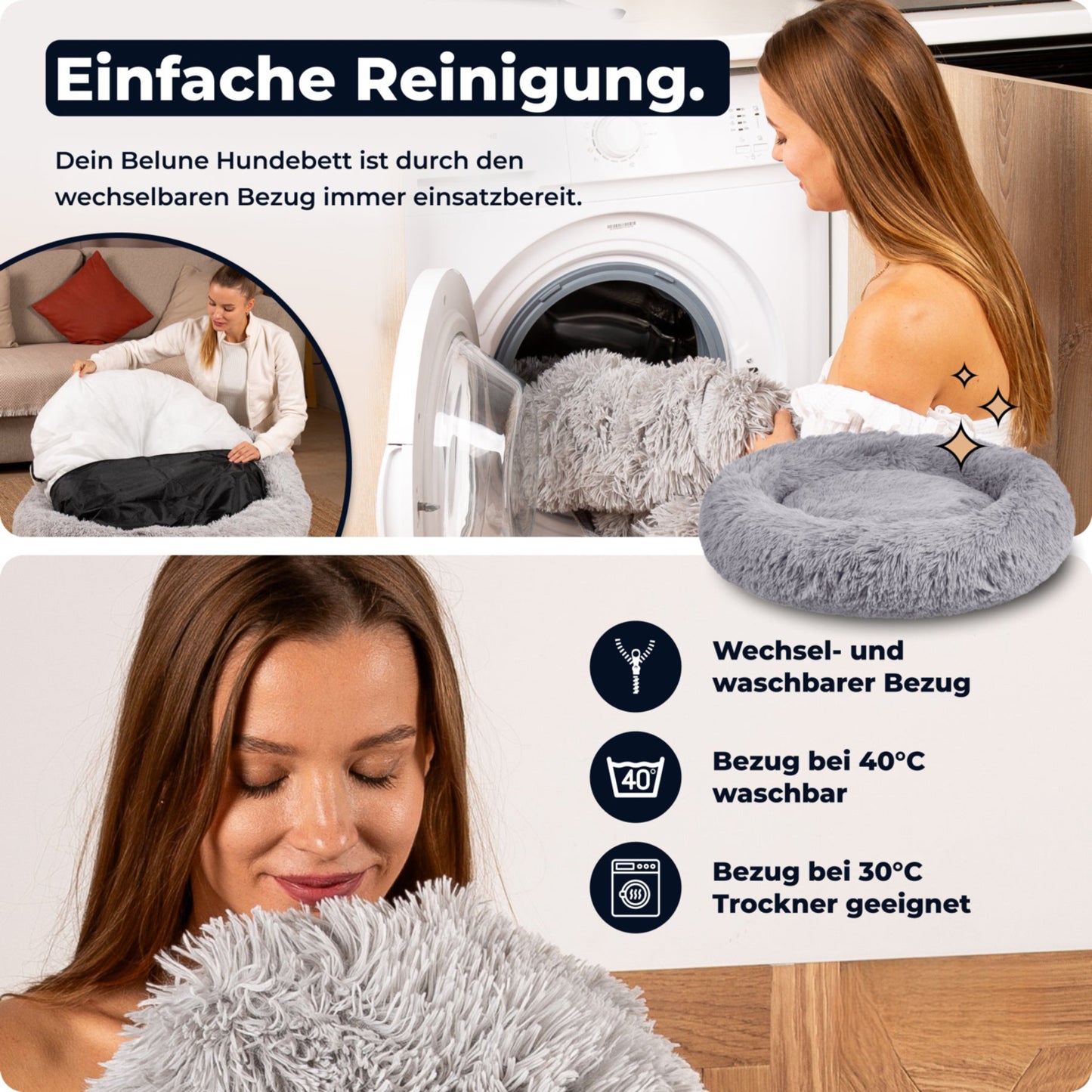 Kuscheliges Wolken-Hundebett